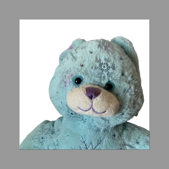 Build A Bear Blue Snowflake Stuffed Bunny Rabbit - Picture 5 of 10